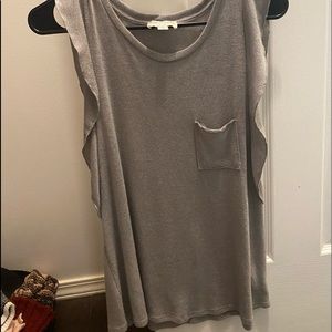 Gray tank top blouse
